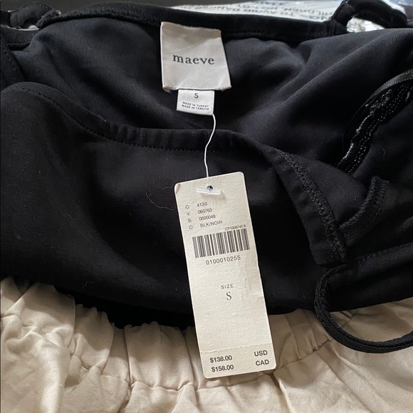 Anthropologie Maeve Sleeveless Poplin Twofer Midi Dress size S new - Picture 5 of 6